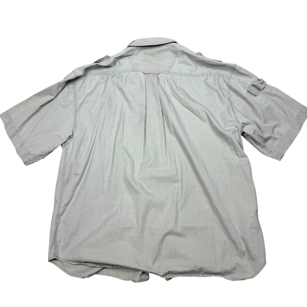 North River Mens XL Khaki Tan Short Sleeve Utility Fishing Hiking Shirt Cotton - Picture 8 of 10